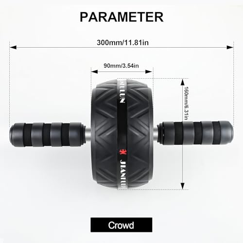 uchroller - Bauchroller AB Roller - Ab Roller Bauchtrainer mit Kniematte - Rutschfester Bauchmuskeltraining Gerät für Zuhause - Geeignet für Anfänger und Profis – Bild 3