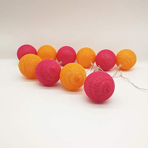 Guirlande Lumineuse Boule Coton LED, DOTBUY Guirlande Lumineuse à Piles, Decoration Pâques Noël, Enfant, Chambre Mariage Halloween Décorations Romantique...