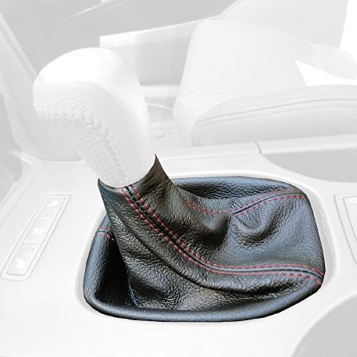 RedlineGoods Shift Boot Compatible with Pontiac G8 2006-09. Tailor Made - not Universal. Genuine top-Grade Italian Black Leather with Black Thread
