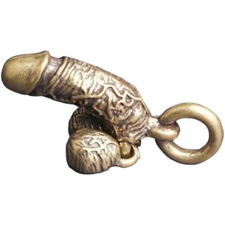 Solid Brass Monkey Penis Pendant Necklace for Men