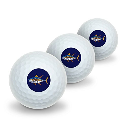 GRAPHICS & MORE Tuna Fish Design Novelty Golf Balls 3 Pack