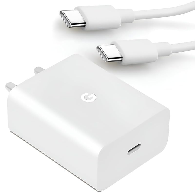 Image of mifaso Google 30W Charger With 1M Type C To C Cable For Pixel 9 Pro XL /9 Pro /9 Pro Fold /9 /8 Pro /8 /8A /7 Pro /7 /7A /6 Pro /Tablet,30 W Fast Charging Adapter Smart Phone Rapidly Charger,Travel Charger,White
