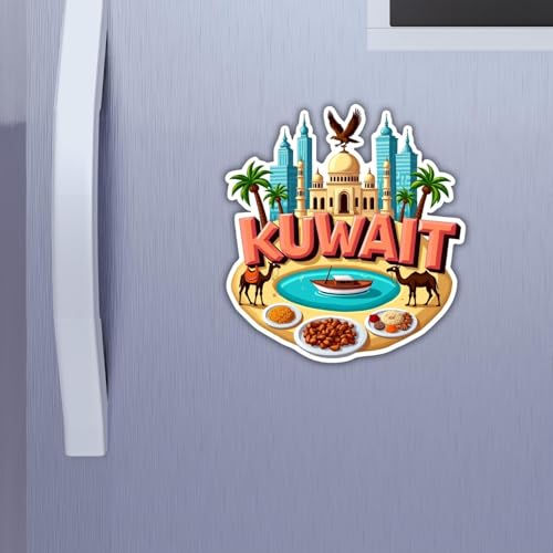 Image of Zesta Wooden Fridge Magnets Set | Refrigerator Decor Magnets for Kitchen | India Souvenir Fridge Magnet Collection | Wooden Magnet for Fridge Door Decoration (Kuwait)