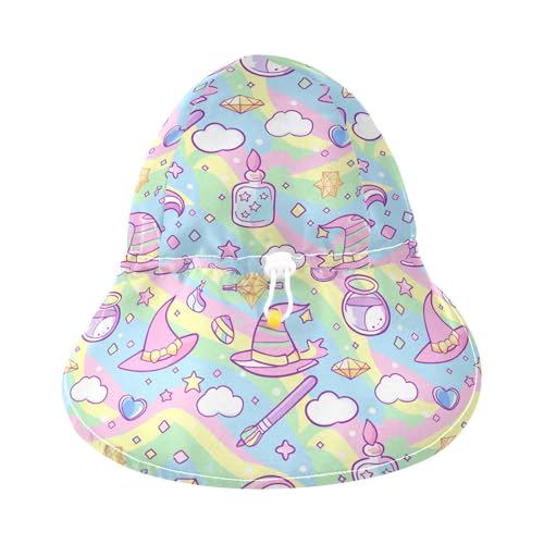 Witch Potion Cartoon Baby Boys Girls Sun Hats Boy Beach Play Hats Baby Girls UPF 50+ Adjustable Traveling Camping3