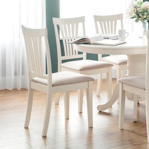 Julian Bowen Lot de 2 chaises Stanmore, ivoire