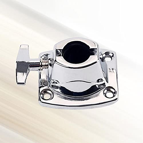 Clamp para soporte de platillo duradero Toddmomy para baterías, accesorio confiable de percusión plateado para configuraciones seguras y kits compactos de batería miniatura 6