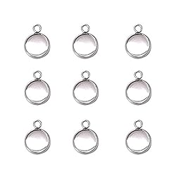 13x18mm 18x25mm Blank Bezel Settings Cabochon Base Stainless Steel Oval Tray W
