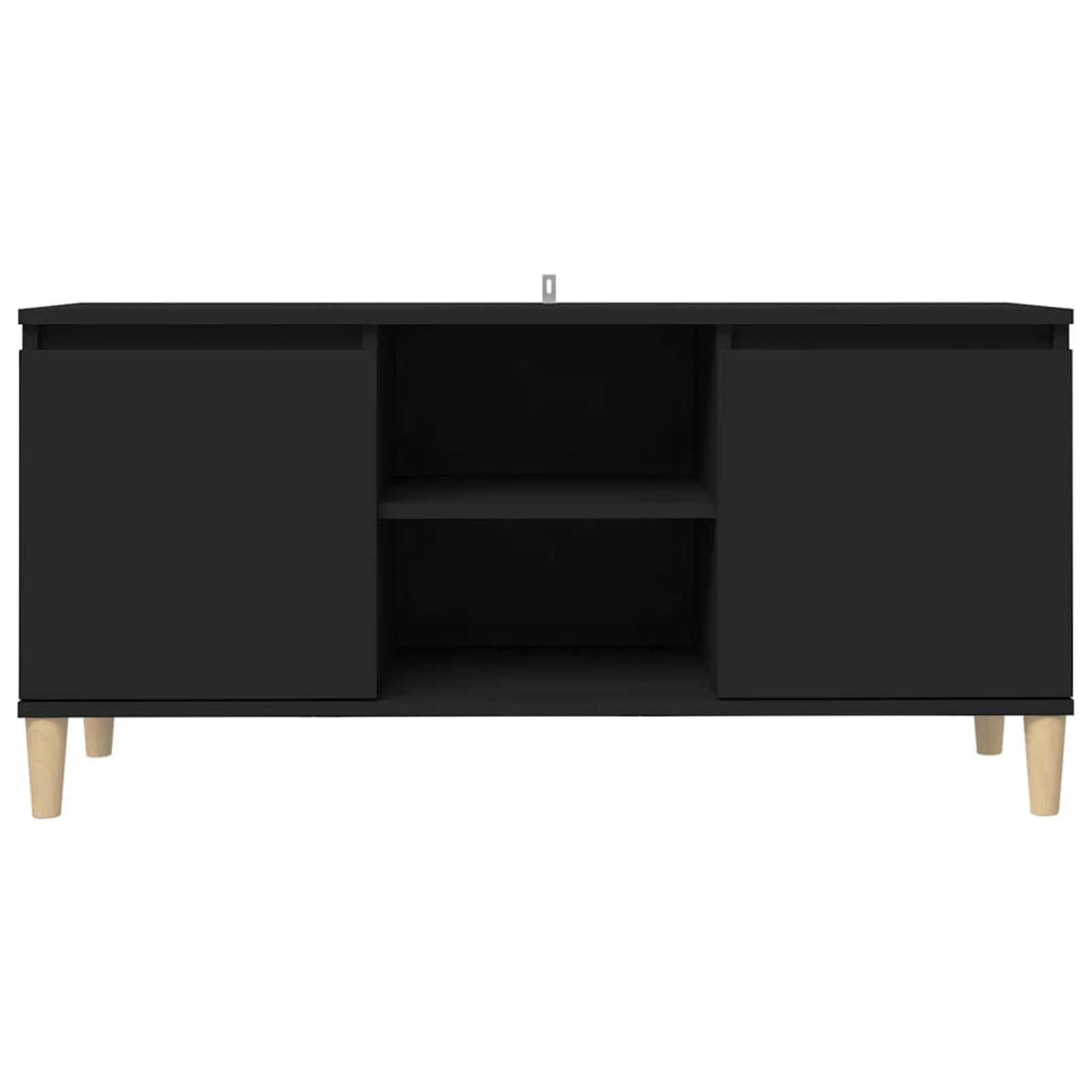 Gecheer Mobile Porta TV, Design scandinavo con 2 Ripiani e 2 Scomparti, 103,5 x 35 x 50 cm, in Legno ingegnerizzato ed eucalipto, per Soggiorno