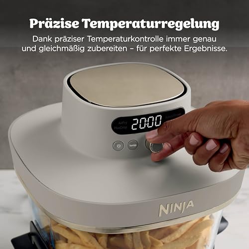 Ninja CRISPi PRO XL Glas-Heißluftfritteuse Air-Fryer, Stone Gold, AS090EUSD – Ansicht 6