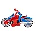 Marvel Spider-Man Web Blast Cycle, 4-Inch Action Figure with Vehicle and 2 Web Projectiles, Kids Playset for Ages 4 and Up