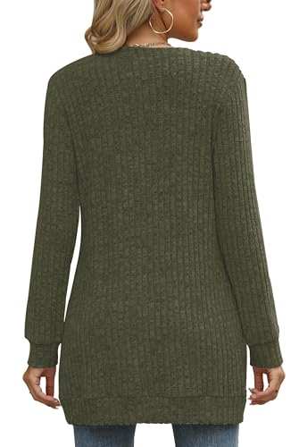 Image of Sweaters for Women Long Sleeve Crewneck Sweatshirt Loose Casual Tunic Tops