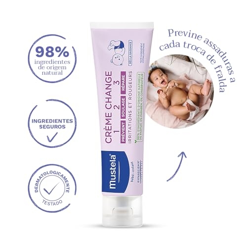 Mustela Creme Preventivo De Assaduras Vitaminado 1>2>3 108g - Pomada Antiassaduras Para Bebês Com Tripla Ação - 98% De Ingredientes De Origem Natural