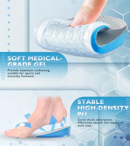 Plantillas Ailaka Gel para aumento de altura con absorción de impacto miniatura 3
