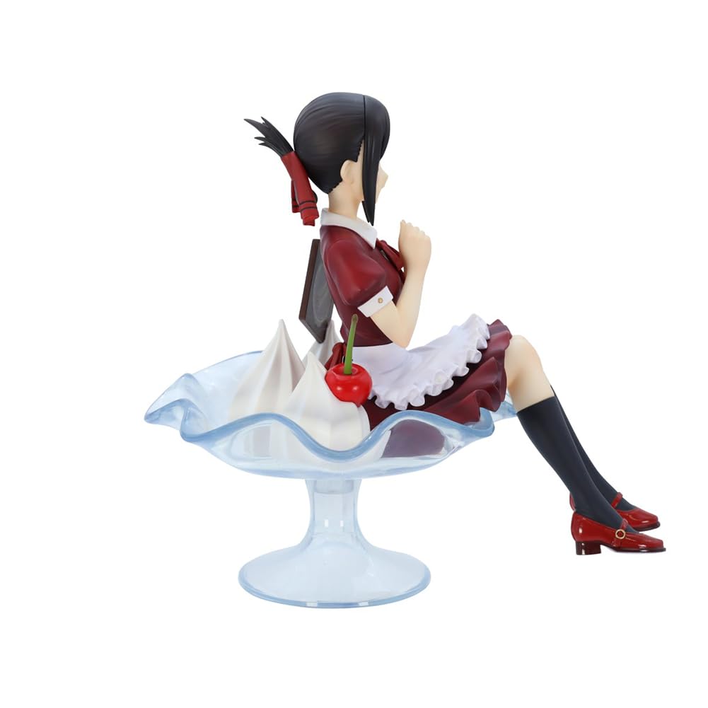 DEXSHUN Shinomiya Kaguya figurka Anime Shinomiya Kaguya/Fujiwara Chika, kubek deserowy, siedzący, figurka, model PCW, figurka akcji, anime, merch, dekoracja, ornamenty, prezent dla fanów, 13 cm