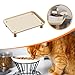 Imagen de Kuntesetty Soporte Elevado para Comedero de Gato Dispensador de Alimentos Estante para Tazón de Agua Material Madera Y Metal Adecuado para Mascotas en El Hogar a