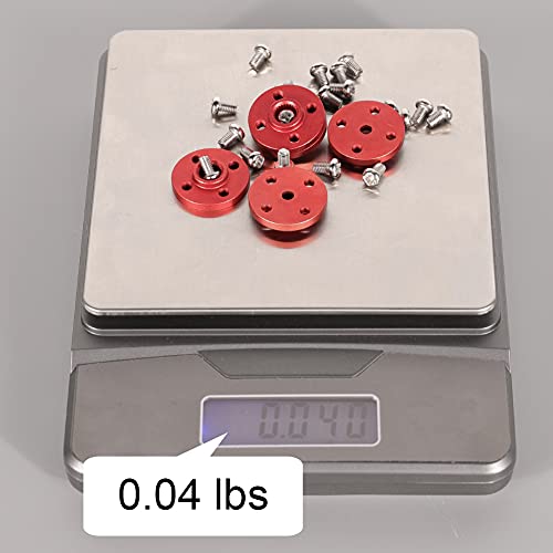 Weishuji Metal 25T Servo Arm Round Type, Servo Accessories Disc, Servo Disc For Rc Car Helicopter Round Mg945 Mg995 Mg996 (Red) #TOP2