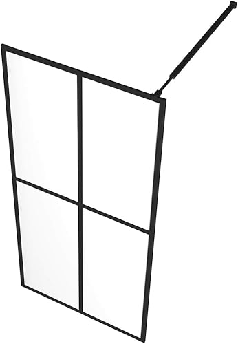 Miniatura 4 de Pantalla de ducha de vidrio templado transparente, paneles de pared de ducha de 46.5 x 74.8 pulgadas