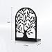 Umikk Book Ends, Bookends for Shelves, Tree Book End to Hold Books, Metal Bookend Stopper, Non-Skid Book Holder, Black Book Supports for Office Home Kitchen, Modern Decorative Bookends(3 Pair/6 Pcs)