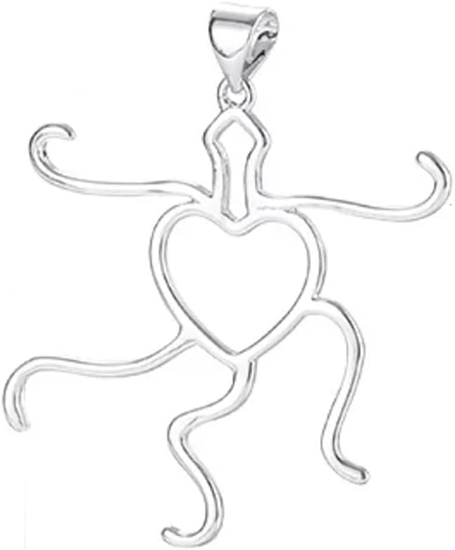 Solid 925 Silver 5 Claws Pendant Blank Heart Shape Cabochon Setting DIY Charm for Necklace Jewelry - Image 3