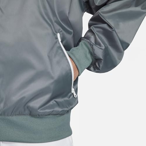 Image of Nike Sportswear Windrunner Men's Hooded Jacket (Smoke Grey /White /Smoke Grey /Black, DA0001-084) Size Large Tall