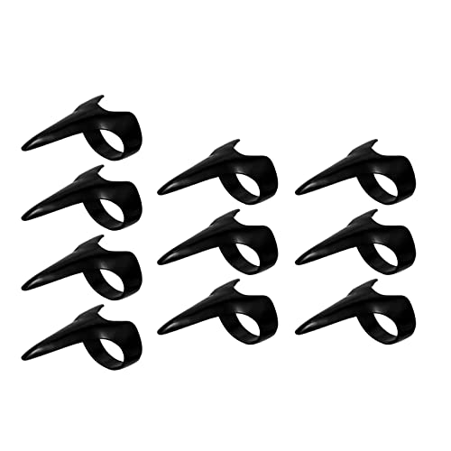 DIEKE 10個 ゴシック パンク フィンガー 爪 リング アート 装飾 ヴィンテージ ジュエリー ベンド 指先 爪 男性用 男の子