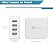 iClever USB Wall Charger, 40W 8A 4-Port Charging Station with Foldable Plug, USB Power Adapter for iPhone 11 Pro Xs/XS Max/XR/X/8/7,iPad Pro/Air 2/Mini 4/3, Galaxy/Note/Edge, LG, Nexus, HTC, and More