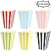 ceiba tree Colorful Striped Popcorn Boxes for Party and Movie Night, Mini Cardboard Popcorn Bags Buckets for Birthday, Baby Shower, Classroom and Events, 24Pcs