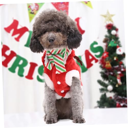 Disfraz navideño para perro Abaodam con bufanda talla L miniatura 4