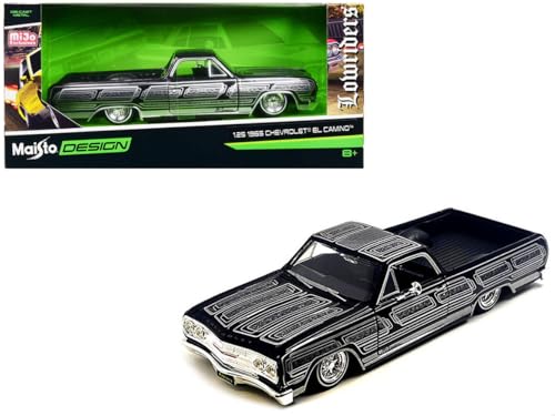 Chevrolet El Camino Lowrider metálico negro 1:25
