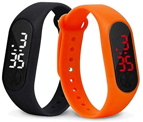 Ivaan Combo of 2 Extremely Thin Waterproof Bullet-Shape Design Digital LED Kids Watches for Boys & Girls-(B.Or) (B083G3YBRZ) Amazon Price History, Amazon Price Tracker