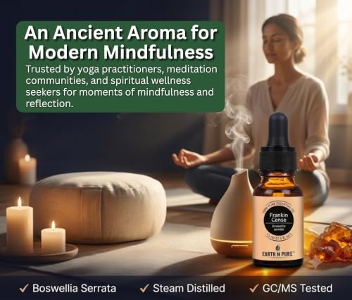Image of Earth N Pure Frankincense Essential Oil for Skin & Aromatherapy - 100% Pure Premium Frankincense Oil for Face Care, Anti Aging & Relaxation - Natural Essential Oil - 250ml