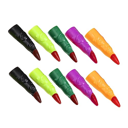 Abaodam 2sets Nails Mini Hands Prank Witch Fingers Gloves DIY Fake Fingers Halloween Decorations 40pcs*2