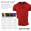 GYMTIER Spartan Forged - Alpha - Men's Gym T-Shirt Bodybuilding Training Workout Lifting Top Clothing, Red, 4XL #3