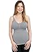 Kindred Bravely Simply Sublime Maternity & Nursing Tank With Built-In Bra (Grey, X-Large)
