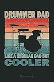 Mens Retro vintage Drummer Dad Music Lover & Fan Father's Day Notebook: Personalized Father's Day, Happy Fathers Day Notebook For Husband, Funny & Lovely Fathers Day Gifts From Wife