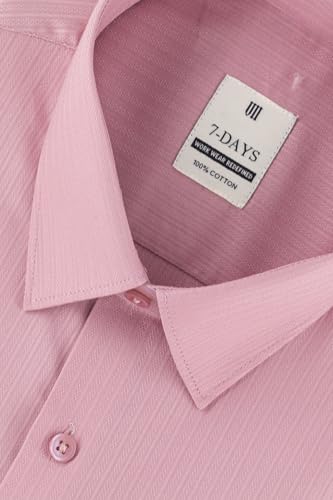 Image of 7-DAYS Premium Men's Formal Shirts - Cotton, Self-Design, Full Sleeve, Regular Fit, with Pocket, Stylish Office Shirts for Men