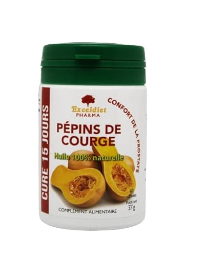 Pépin de Courge | 2500 mg/Jour | Confort Urinaire | Huile 100% Naturelle | 60 Capsules Cover