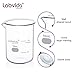 Labvida Upgrated 10ml Beaker Set, 12pcs of Beaker Shot Glasses, Low Form Glass Beakers Set, 3.3 Boro with Printed Graduation, LVA036