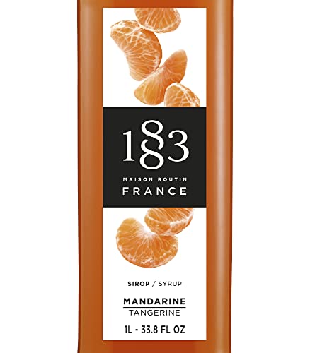 Image of 1883 Tangerine for Drinks, Made in France, 1 Liter Glass Bottle