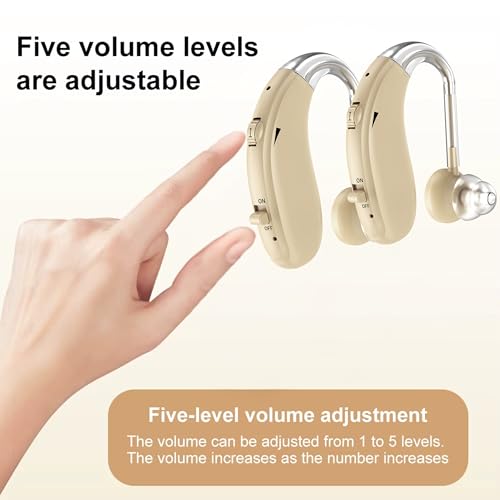 Image of Fastwell F27-2 Unit For Both Ear Rechargeable Hearing Aids for Adults with Hearing Loss, Mild To Moderate, Noise Reduction Ear Machine, (Beige-Pair) 1-Year Warranty