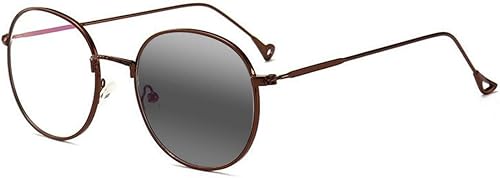SightPerk Gafas de lectura progresivas multifocales para hombres y mujeres, marco ovalado de metal, transición, fotocromático anti-UV