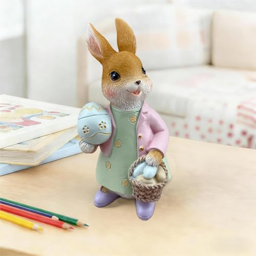 Figura Decorativa de Conejo en Resina para Pascua miniatura 3