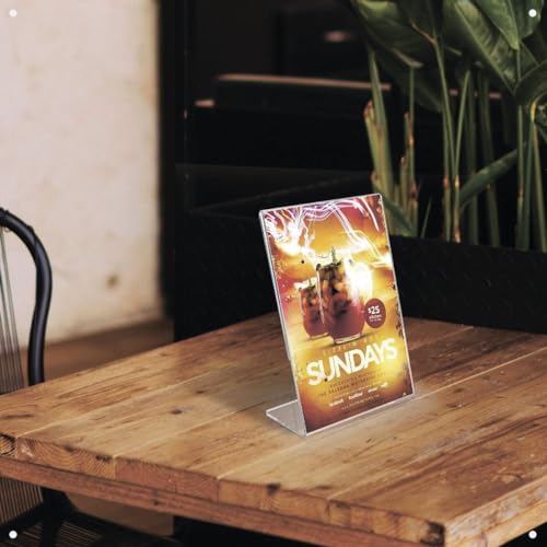 10 Display A6 Acrílico 10x15 Expositor Porta Folha de Vertical QrCode Mesa Balcão