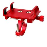 MONBEQ Lenkerhalter Fahrrad Handyhalter Aluminiumlegierung Fahrrad Handyhalter Anwendbar Fahrrad Mountainbike Rennrad Roller Kinderwagen (Color : Red2)