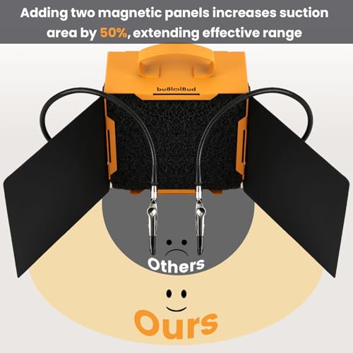 Image of Upgraded ToolBud Solder Fume Extractor with Removable Magnetic Flaps | Portable, High-Efficiency Solder Smoke Absorber for Soldering, DIY, & Art | Compact Design for Clean Air (With Helping Hand)