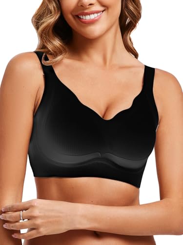 Image of Anti Sagging Full Coverage Bras for Women,No Underwire Bras for Women Wireless Push-Up