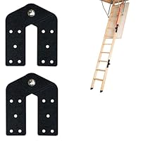 2 Stück Dachbodenleiter-Scharniere zum Herunterziehen, geeignet für die Restaurierung alter Dachbodenleiter, DIY-Leiter (schwarz)