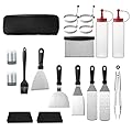 SDVantage Stainless Steel Grilling Kit, BBQ Tools Set, Grill Accessories with Storage Bag, Portable Grilling Utensil Kit, Suitable for Travel, Picnics, RVs, Camping, BBQs, Parties (18pcs)
