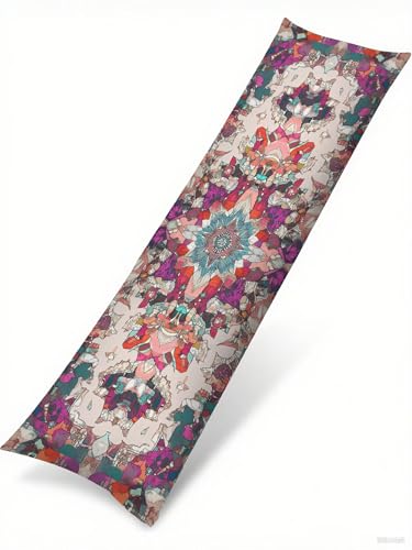 Housse traversin 60x180 cm bohem avec fermeture eclair pour deco lit - 3