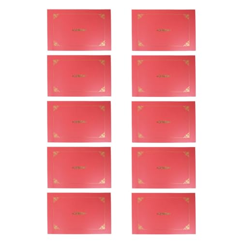 Protector de diplomas A4 SOLUSTRE evita arrugas en certificados de papel rojo paquete de 10 fundas